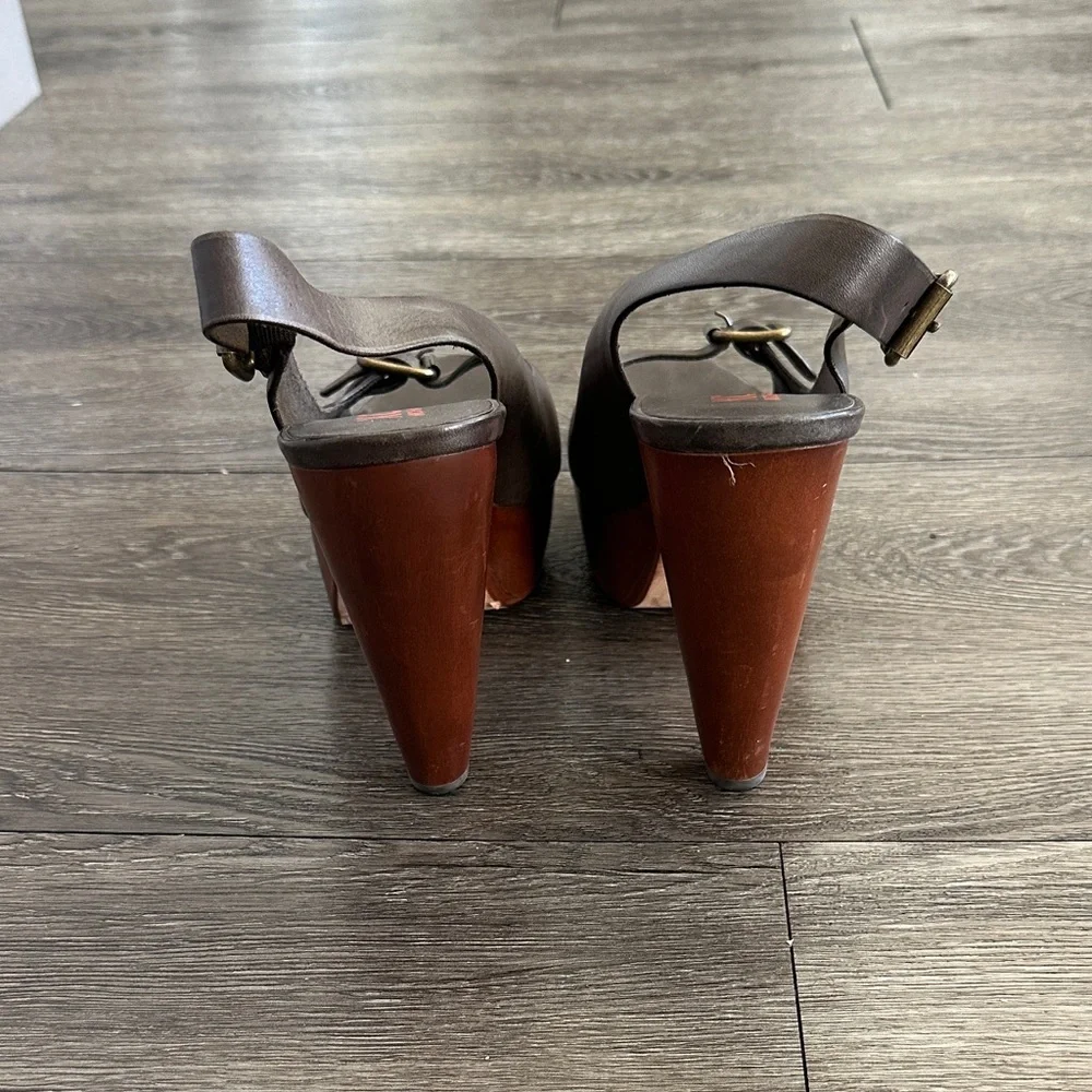 Michael Kors Dark Brown Wedge Sandals
